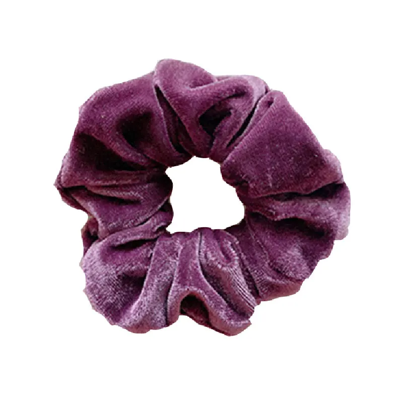 Korea Velvet Hair Accessories Scrunchies Rubber Band Candy Color Soft Shiny Hair Ties Rope Elastic Hair Bands Winter Hair Ring