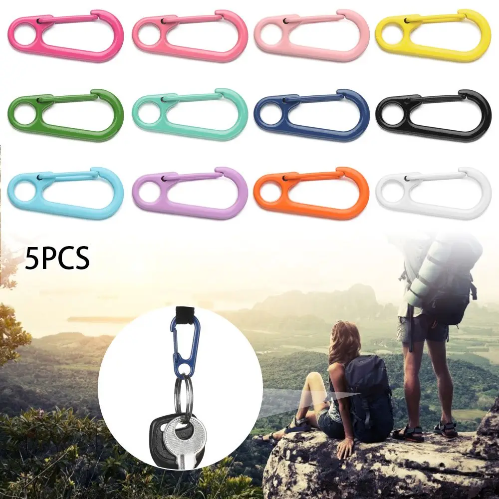 5pcs 13 Colors Zinc Alloy Hooks Plated Gate Spring Buckles Snap Clasp Clip Bag Belt Buckle Carabiner Purses Handbags