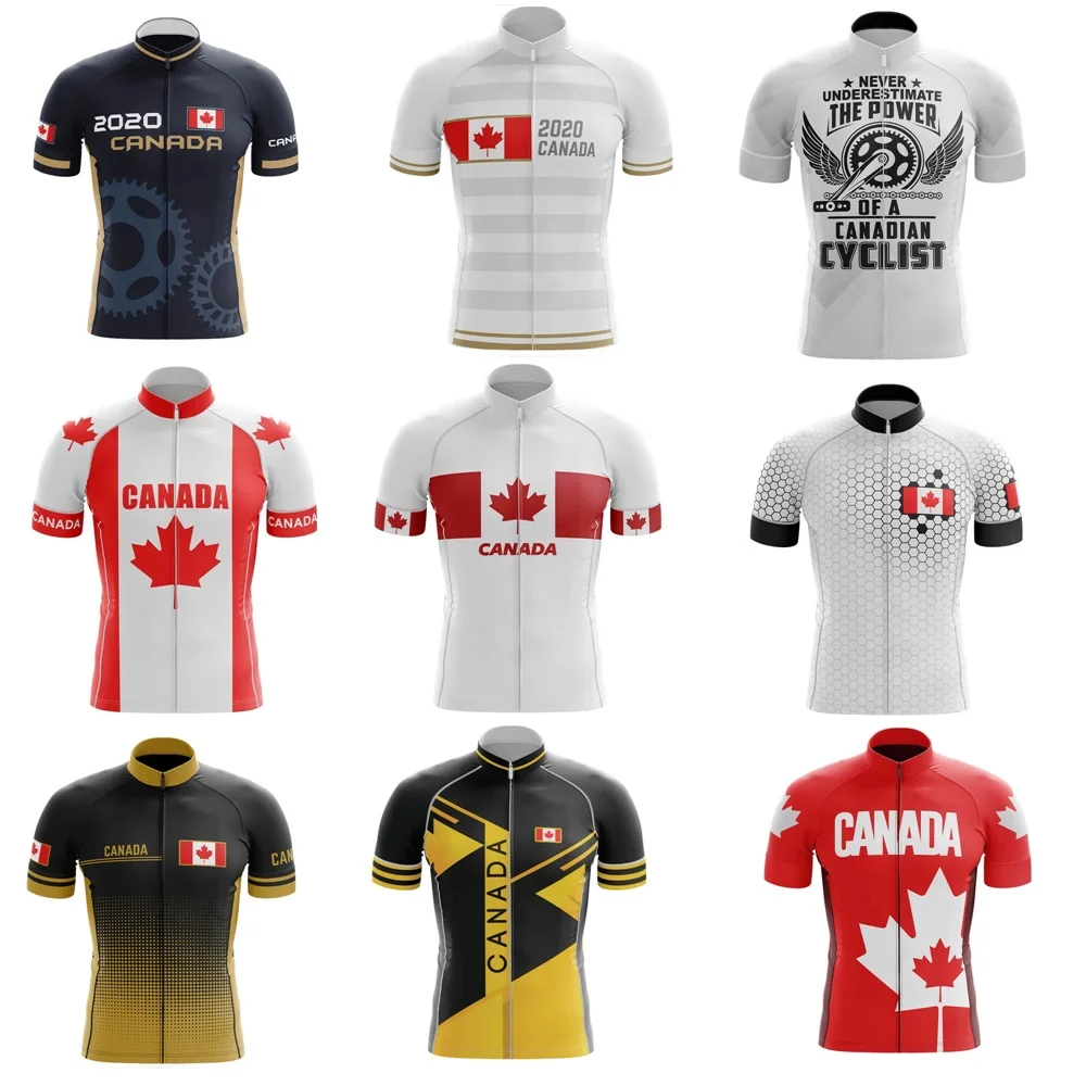 2020 Canada Cycling Jersey Summer Men's Canadian National Team Cycling Clothing Road Race Bike Shirt Bicycle MTB Clothes Maillot