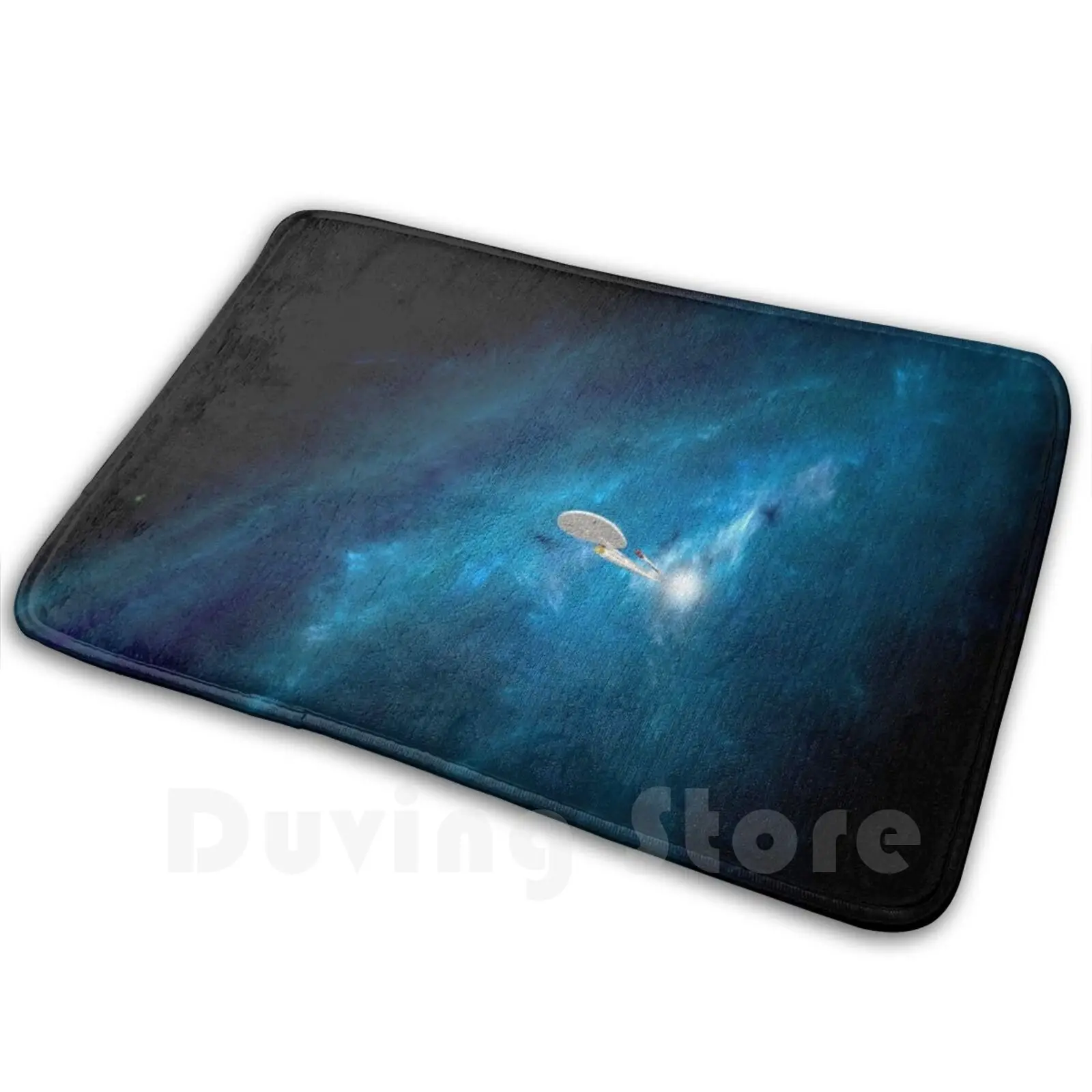 engage! Carpet Mat Rug Cushion Soft Engage Tv Movie Famous Enterprise Nebula Hot Heat Space Galaxy