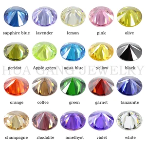 5. mehrfarbige kubische Zirkonia -Stein hell runde Form schneiden lose Steine CZ Synthetic Stones für Schmuck 0,8 ~ 12 mm aaaaa verantwortlich 8 Hauptverkaufsstein Cubica - №7