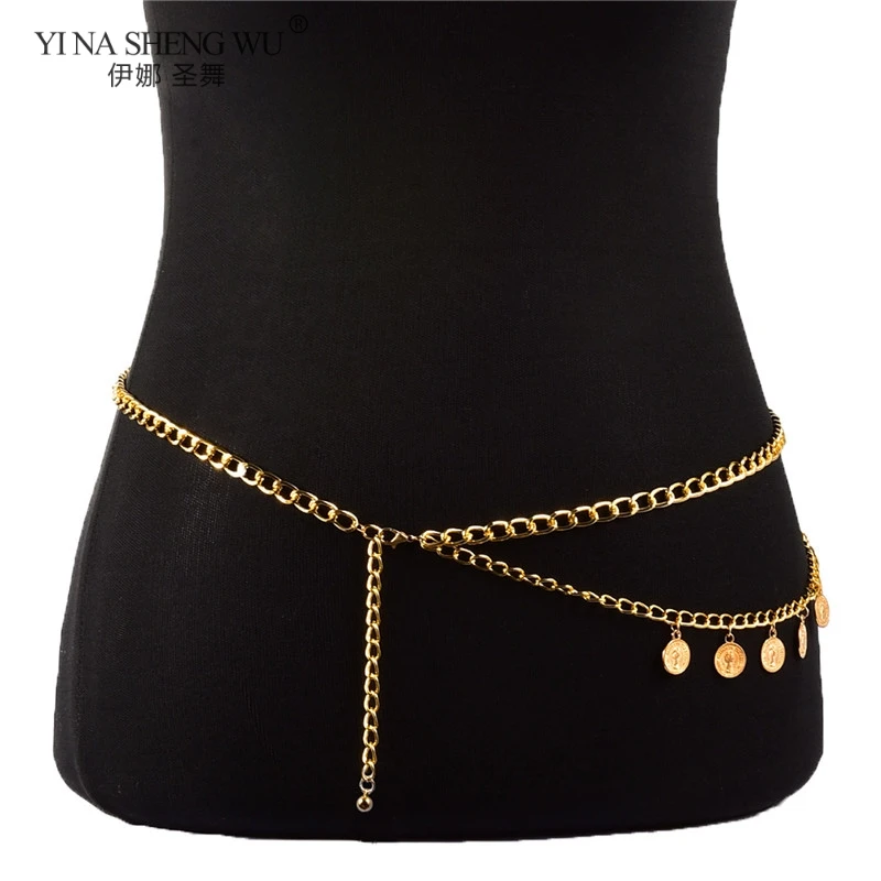 New Fashion Girls Belly Dance Waist Chain Belt Decoration Belt for Dresses Accessories Women Pendants Design Multi-storey Chain