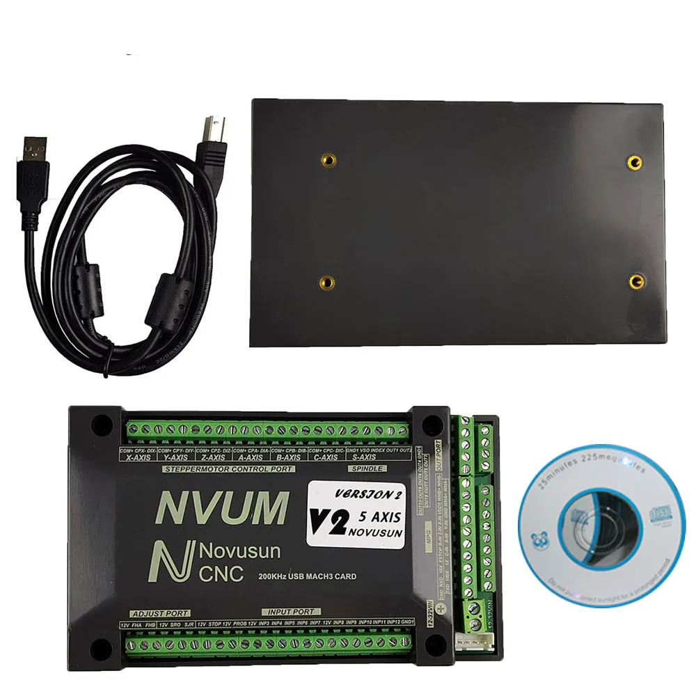 

USB mach3 control card NVUMV2.1 3 axis 4 axis 5 axis 6 axis cnc motion controller 200KHZ motor controller