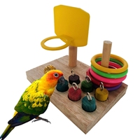 Bird Training Toy Parrot Tabletop Intelligence Bird Toys Puzzle Basketball Parrot Toy For Budgie Parakeet Cockatiel Mini Macaw