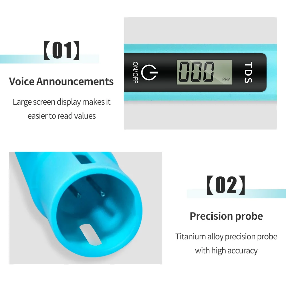 Hydroponics Ph Meter Tester Tds Meter PPM Water Drinking Quality Analyzer Monitor Filter Rapid Test Aquarium Hydroponics Pools