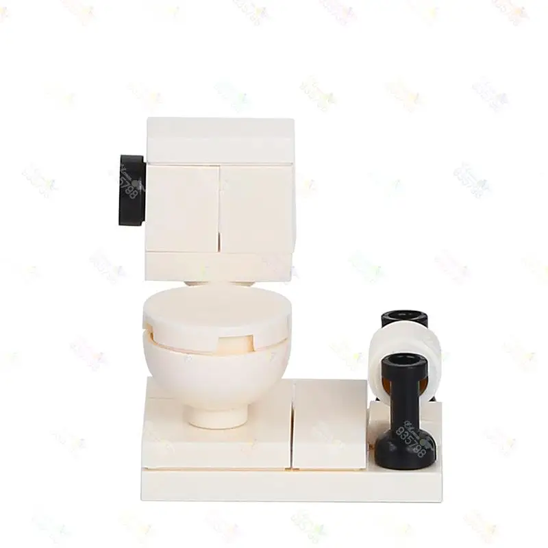 MOC سلسلة المنزل الحمام دورة المياه اللبنات مدينة الأثاث العام صوان تجميع الاكسسوارات الطوب لعب للأطفال هدية