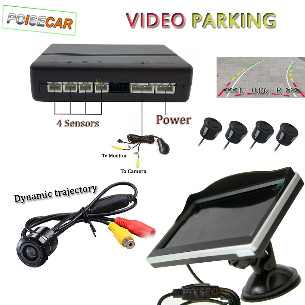 

Car Parking Video Sensor Reversing Sensor Detector System 22mm Original Sensors Can Connect Car Monitor on Rear Camera