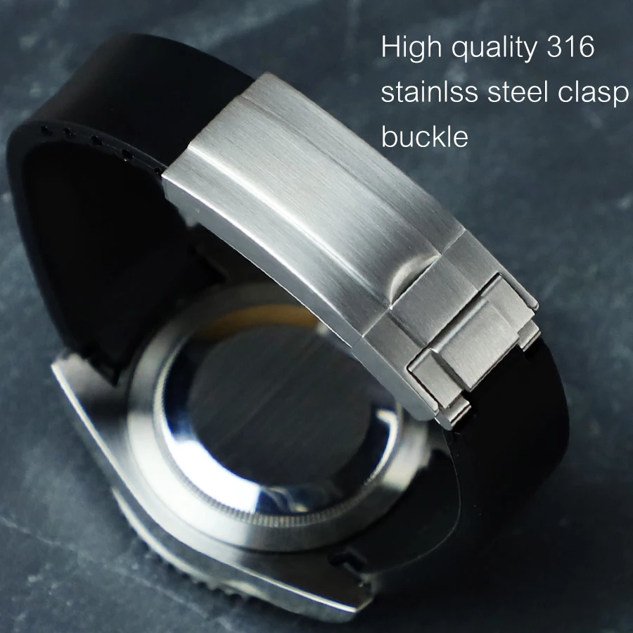 20MM Rubber Watch Band for Rolex Submariner Yacht Master Cosmograph Daytona Watch Strap Explorer ii GMT Milgauss Watchband Dive