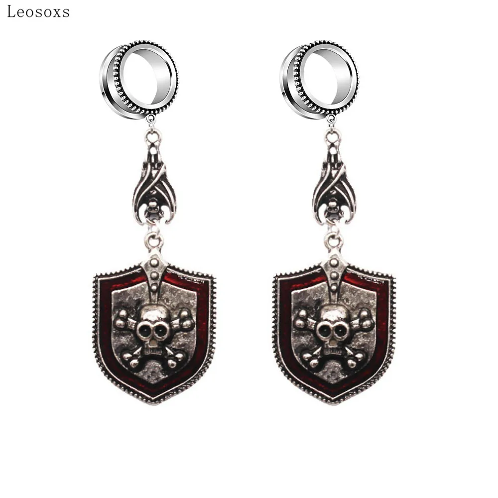 

Leosoxs, лидер продаж, новый продукт, защита черепа алого цвета, летучая мышь, перевернутая красная кровь, капающий череп, Украшения Для Пирсинга Ушей