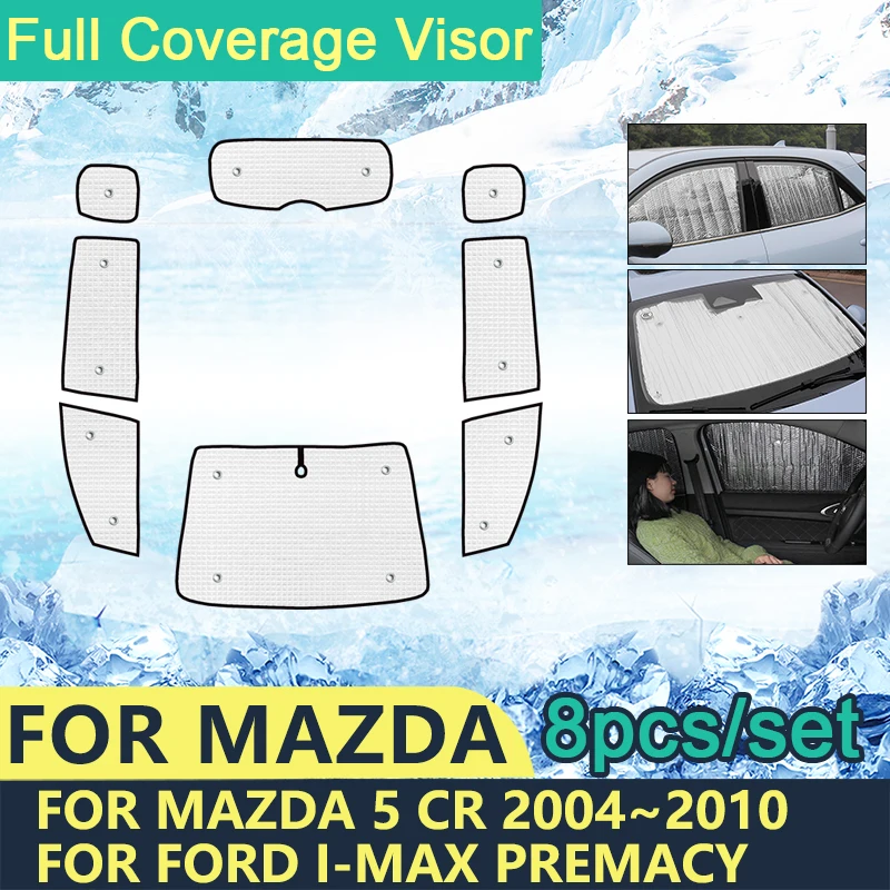 

Full Covers Sunshades For Mazda 5 CR Ford I-Max Premacy 2004 2005 2006 2007 2008 2009 2010 Car Windshields Accessories Visor Sun