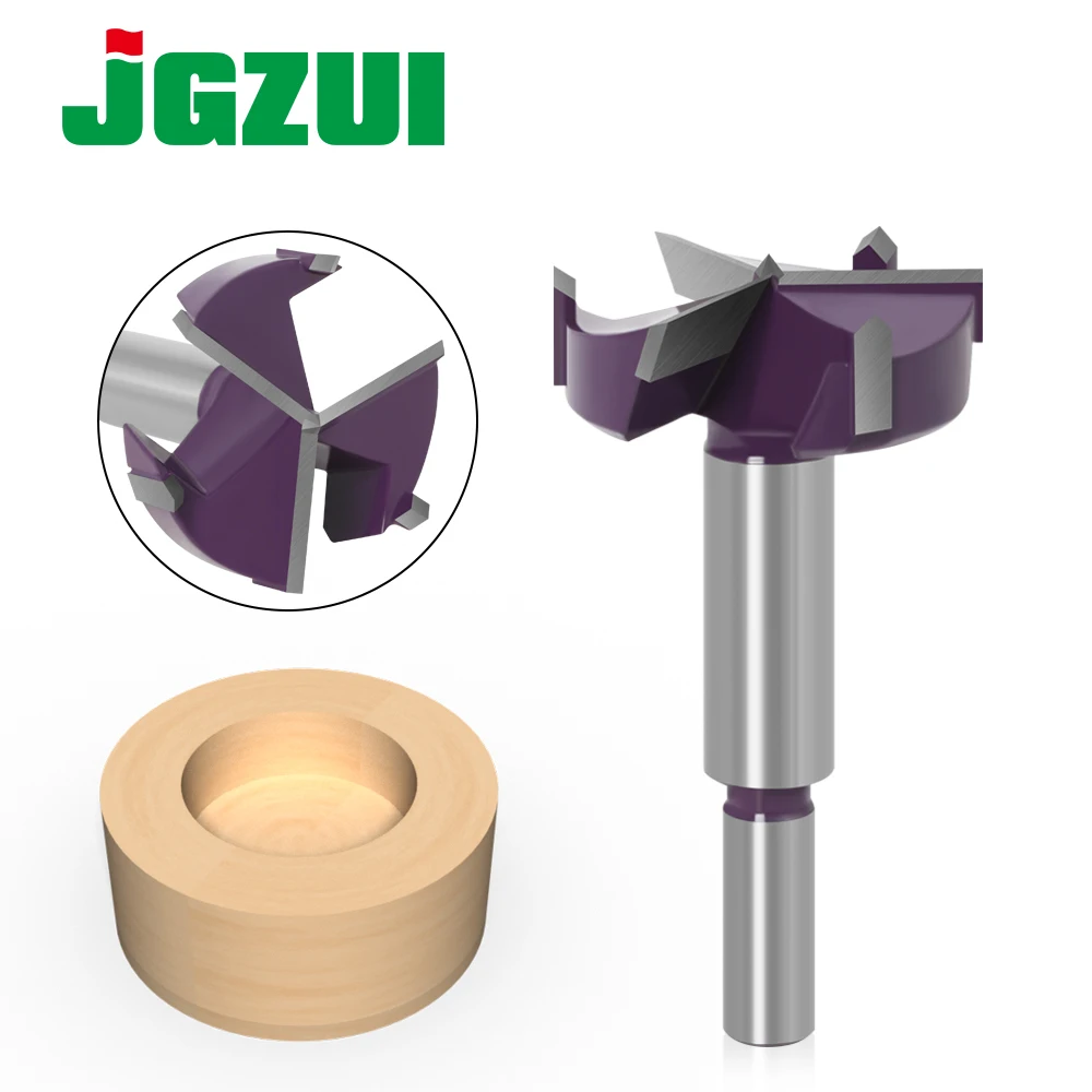 1szt 45mm 3 zęby Końcówki Forstnera Narzędzia do obróbki drewna Piła do otworów Zawiasy Wiertła do wytaczania Okrągły chwyt Frez z węglika wolframu