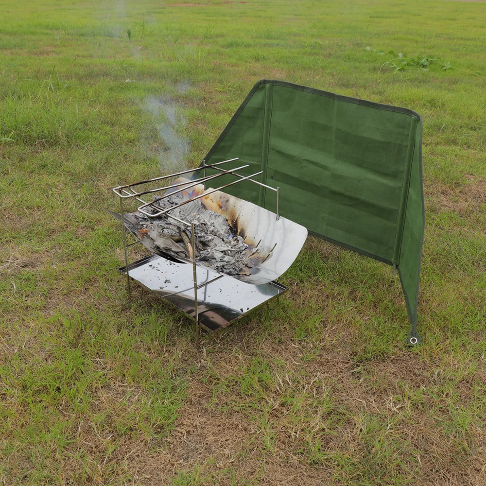 

Outdoor Campfire Windshield Camping Grills Windscreen Windproof Strong Wear-resistant Curtain Wind Shield Camping Accessorise