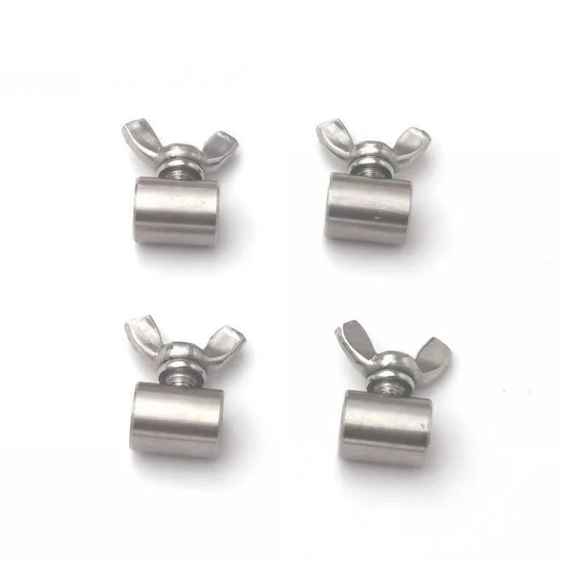 2pcs Handscrew Clamp Wire Rope Fasteners Clip Butterfly Buckle 304 stainless steel for 2-8mm steel wire