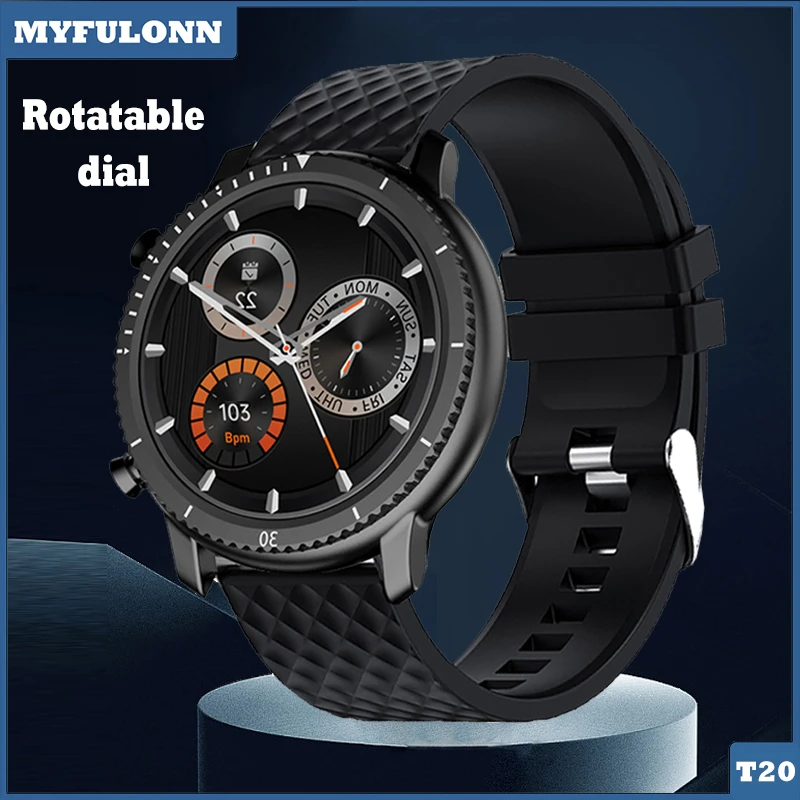 P20 Smart Uhr Männer Rotierenden Zifferblatt Sport Fitness Uhren Für Männer Herz Rate Monitor Smartwatch Wasserdichte 2021 Neue