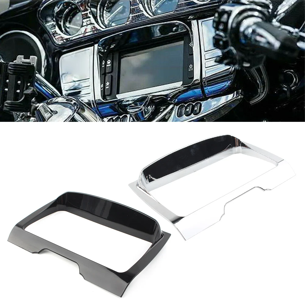 Cadre central de lunette de garniture d'autoradio de moto, cadre d'accent stéréo pour Harley Electra, foetal des Street, de 2014, 2015, 2016, 2017, 2018, 2019