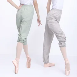 Pantalones de baile de Ballet sueltos para mujer, ropa de entrenamiento de bailarina, ropa de práctica profesional, sudoración de Sauna suave, calentamiento