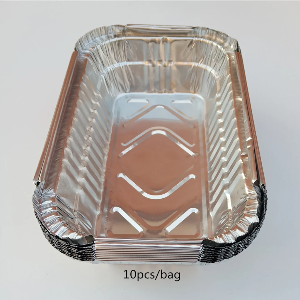 

10pcs/Pack Aluminum Foil Grill Drip Pans for BBQ Weber Grills Roasting 700ml BBQ Aluminum Foil Grease Drip Pans Kitchen Utensils