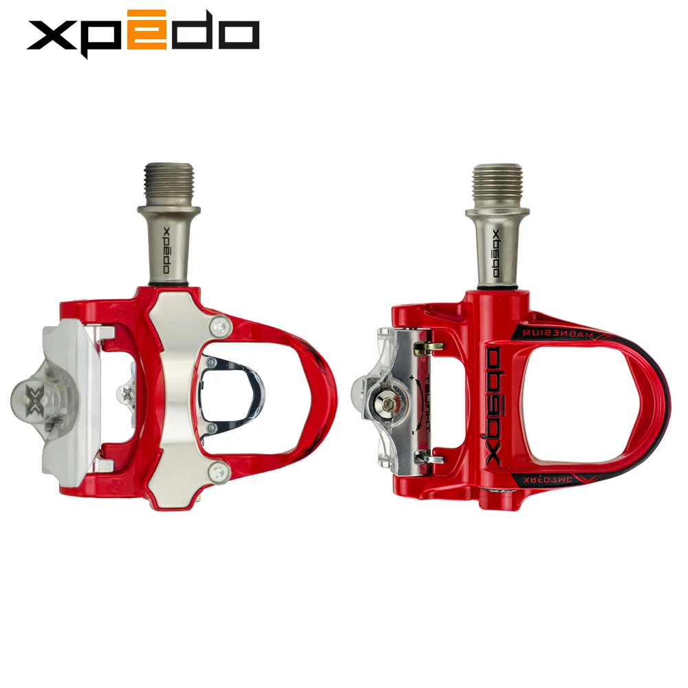 Xpedo XRF07MC Road Bicycle Clipless Pedal with 2 Pairs Self Locking Lock Cleats Magnesium Alloy Pedal 235g