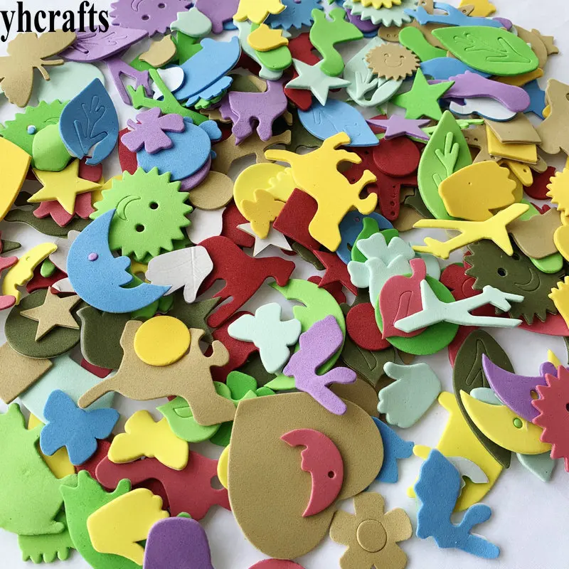 1bag/LOT,Mixed animal weather and all shape foam stickers,Kindergarten ornament,Early educational toy,OEM.Cheap.Kids diy toysOEM