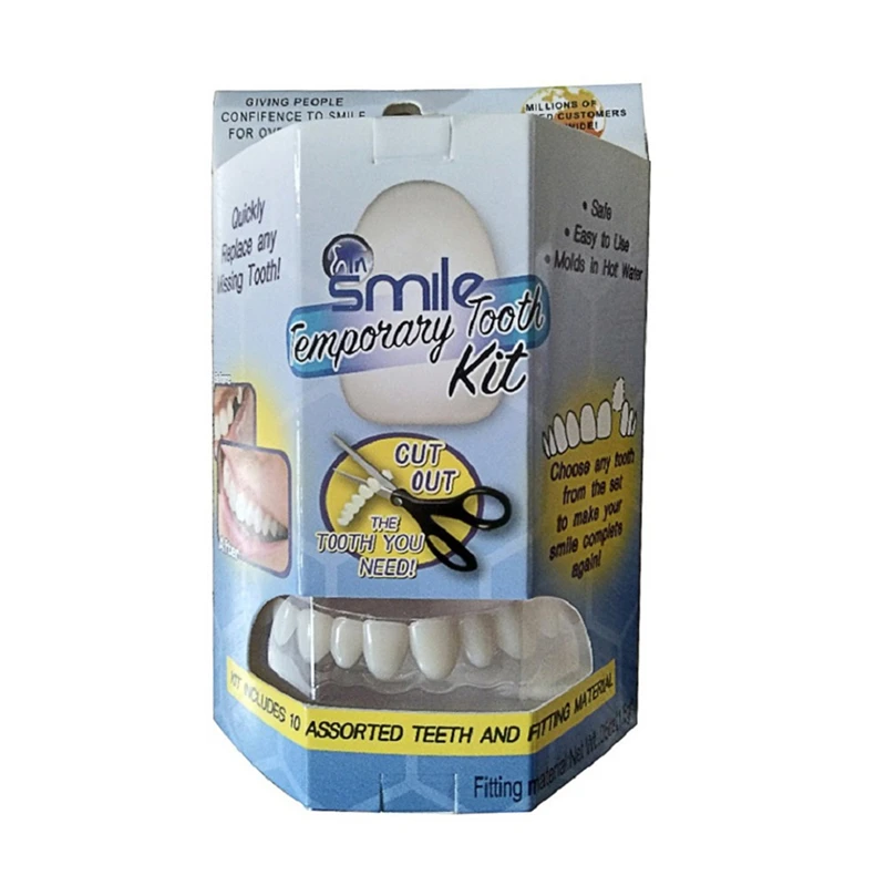 Smile Temporary Dental Stickers Tooth Kit 3 colors Tooth Patches Hydrosol Particles Missing Tooth Emergency Helper