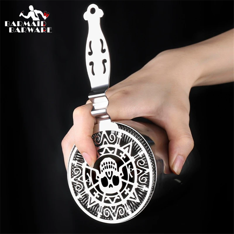 Skull And Mechanical Watch Bar Strainer Sprung Cocktail Strainer Stainless Steel Deluxe Strainer Bar Tools