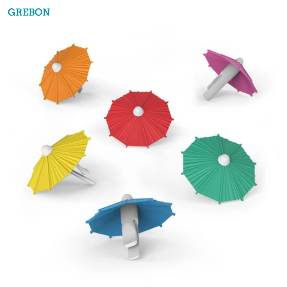 Mix color Tropical Umbrella Parasols Drink Accessories Reusable Cocktail Juice Drinking Beach Wedding Birthday Party Decor 6pcs