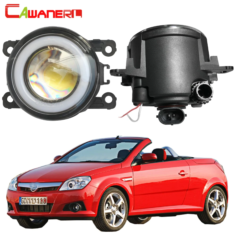 Cawanerl For Opel Tigra TwinTop Convertible Car LED Fog Light COB Angel Eye Daytime Running Lamp 30W 3000LM 12V 2004 2005 2006