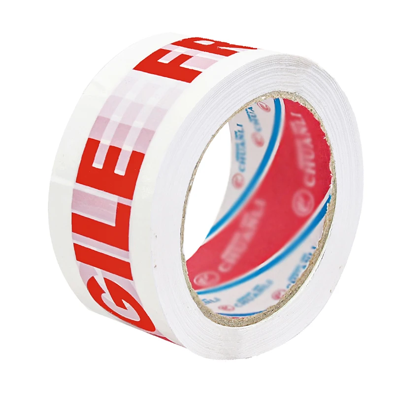 6 Rolls/Lot Wholesale Sealing Tapes FRAGILE Packaging Tape Warning Tape for Logistics Paper Box Business Supplies 4.8cmx100M