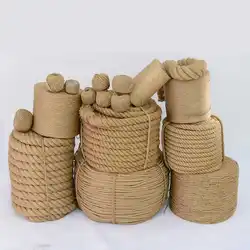HQ HERE Braided 1-60 MM Diameter Nature Manila Jute Sisal Hemp Rope for Ceiling Decor Fence Clothesline Tug Hand Knotted Craft