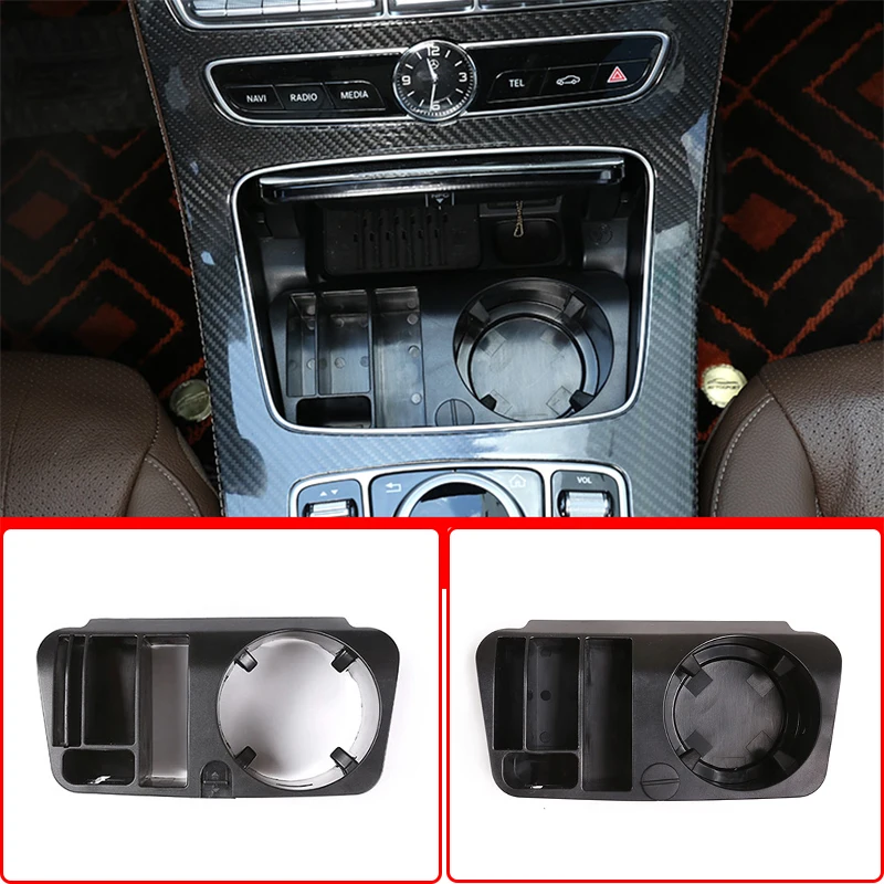 

For Mercedes Benz C E GLC Class W205 W213 X253 Central Storage Box Cup Holder Stand Phone Holder Car Interior Accessories