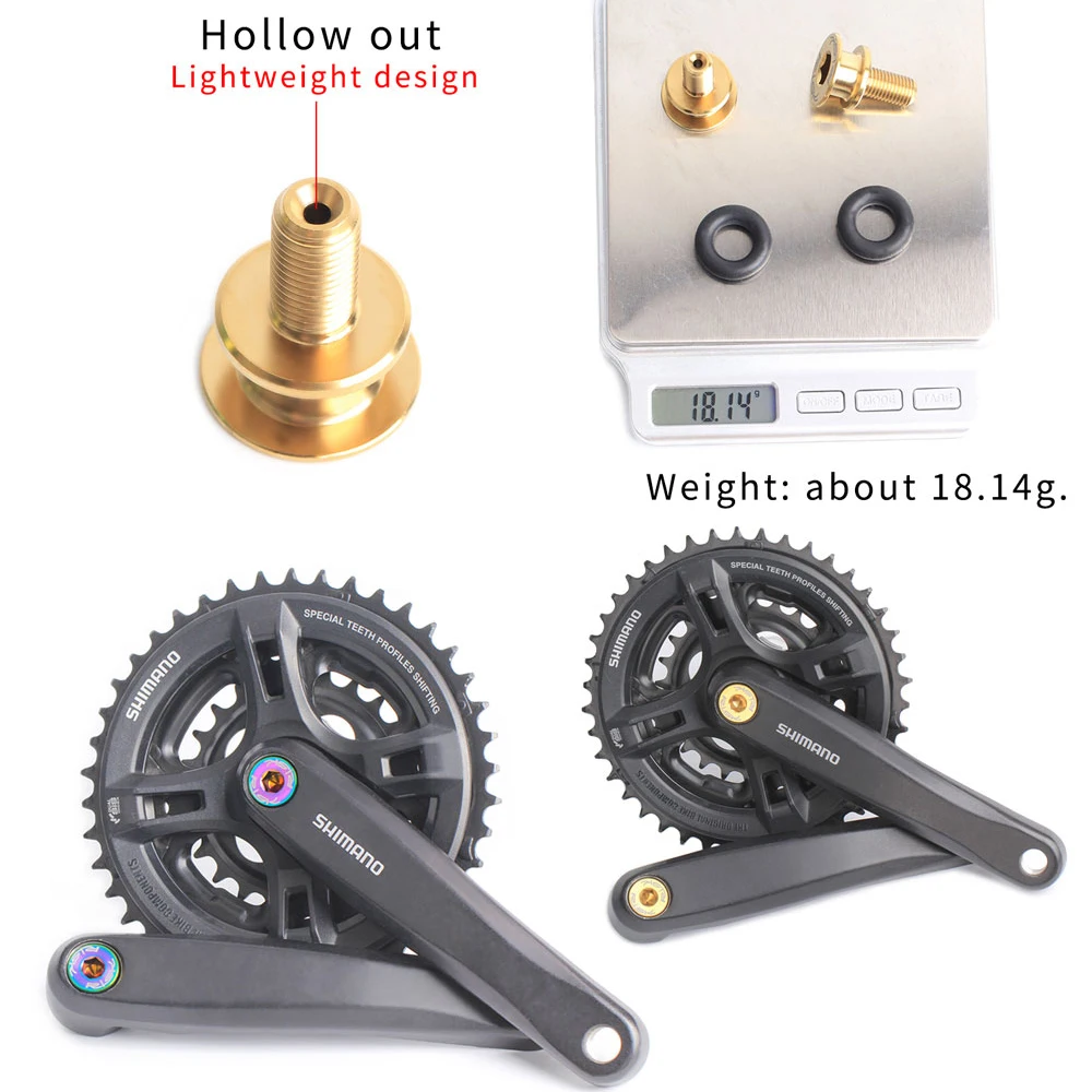 RISK Titanium M8x15 Square Hole Bicycle BB Fixing Bolts MTB Road Bike Bottom Bracket Screws Square-taper Bike Maintenance Tools view 4