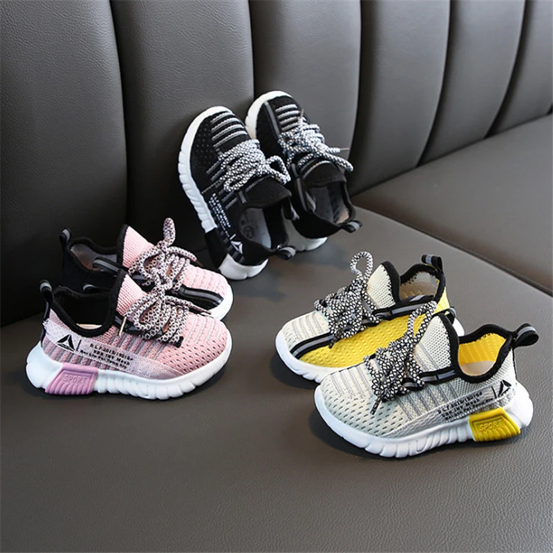 Children Sneakers Boys Girls Sport Shoes Breathable Infant Soft Bottom Non-slip Flat Casual Kids Autumn Spring Summer Shoes