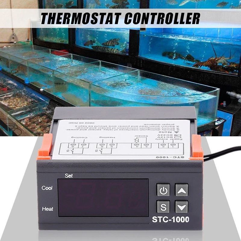 ใหม่110-220V STC-1000 Dual เทอร์โมคอนโทรลเลอร์อุณหภูมิแบบดิจิตอล W/NTC
