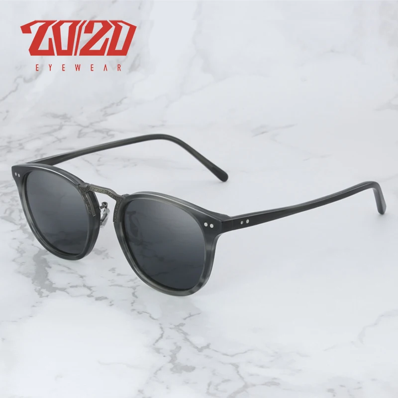 2020 Acetate Sunglasses Carved Bridge Design Alloy Sun Glasses Classic Eyewear Men Style Women Transparent Frame AT8126