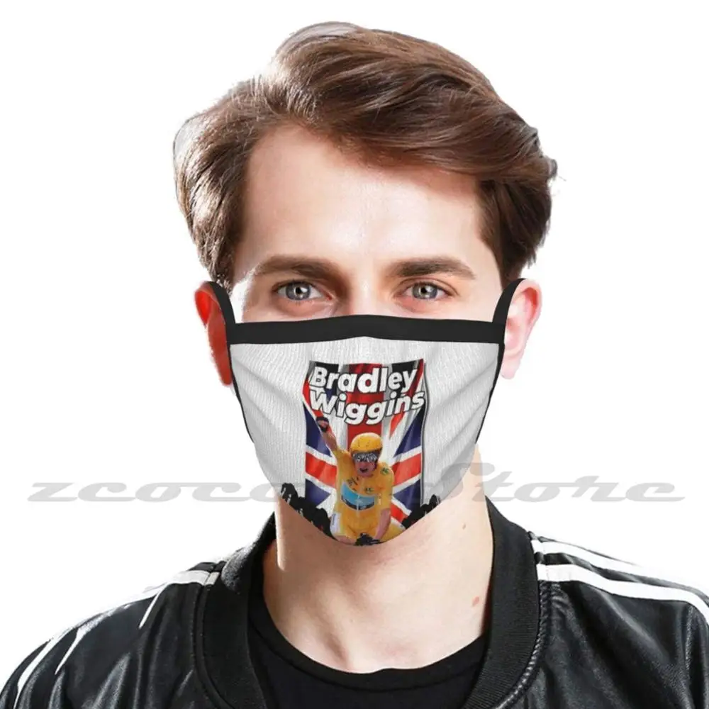 Bradley Wiggings Mask Diy Washable Filter Pm2.5 Mouth Trending Bradley Wiggins Cycling Bike Bicycle Cycle Sport Team Ditalia