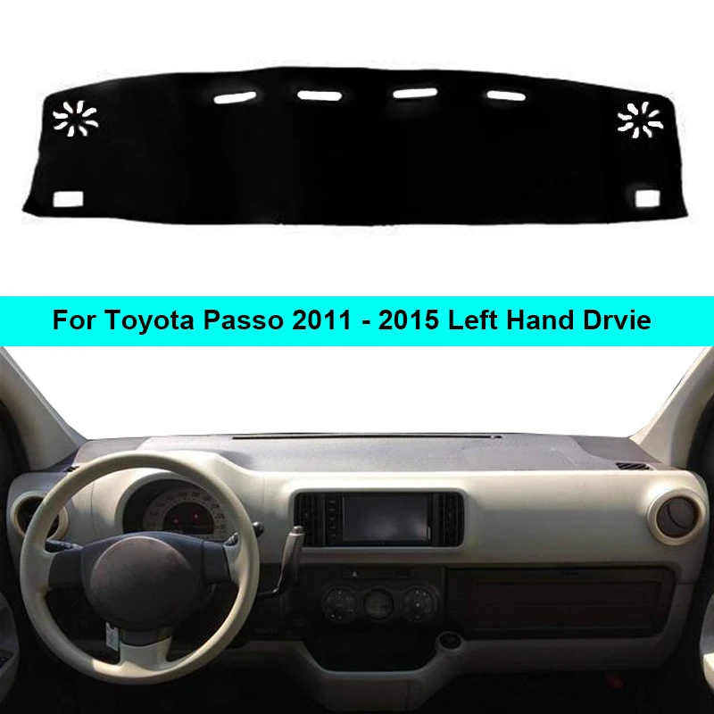 2 Layer Car Dashboard Cover Carpet For Toyota Passo 2012 2013 2014 2015 Rug Shade Pad Carpet Dashmat Sun Shad Car decoration