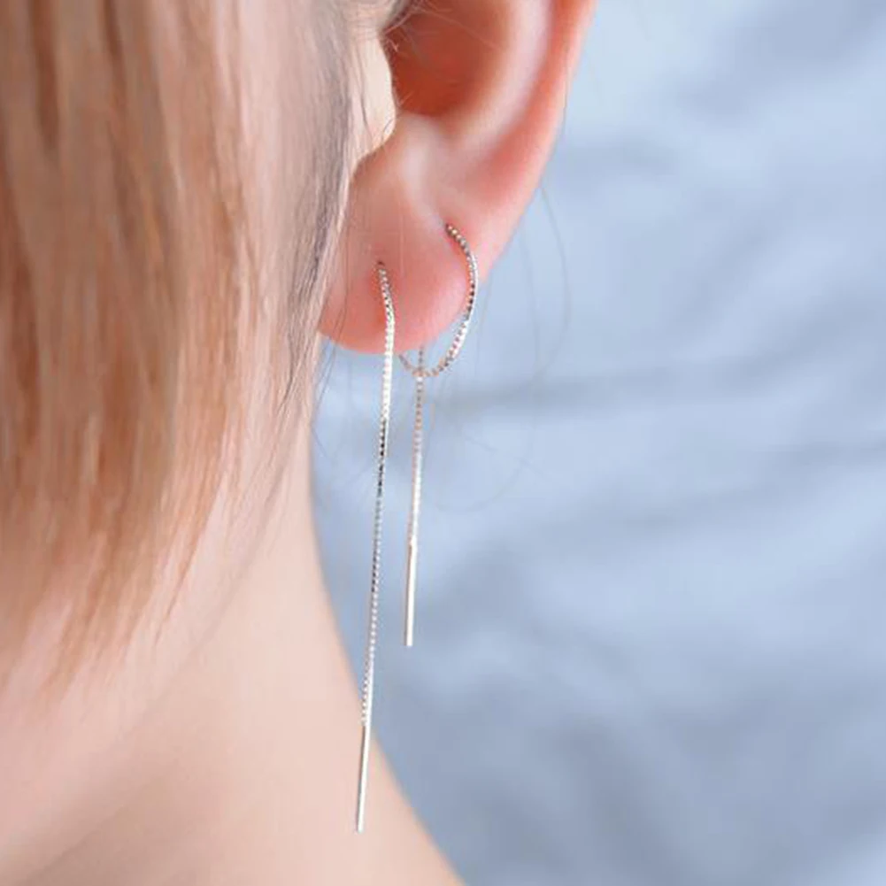 Women\'s Earring Long Linear Chain Dangle Ear Line Threader Earring Jewelry Long Chain Earrings For Woman Dangle Earrings Gifts