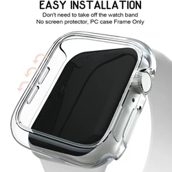 Cover For Apple Watch Case 6 se 5 4 3 44mm 40mm 42mm 38mm Accessories PC Protector bumper iWatch serie 7 41mm 45mm Case