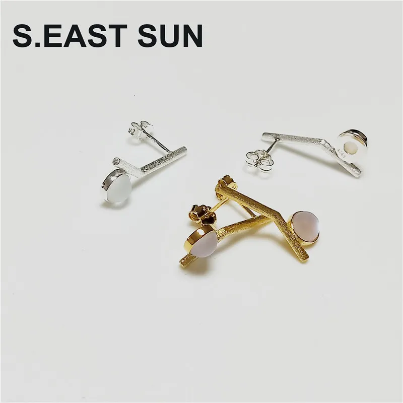 

S.EAST SUN 925 sterling silver fashion simple geometric lamp earrings are suitable for women's party boutique jewelry gifts