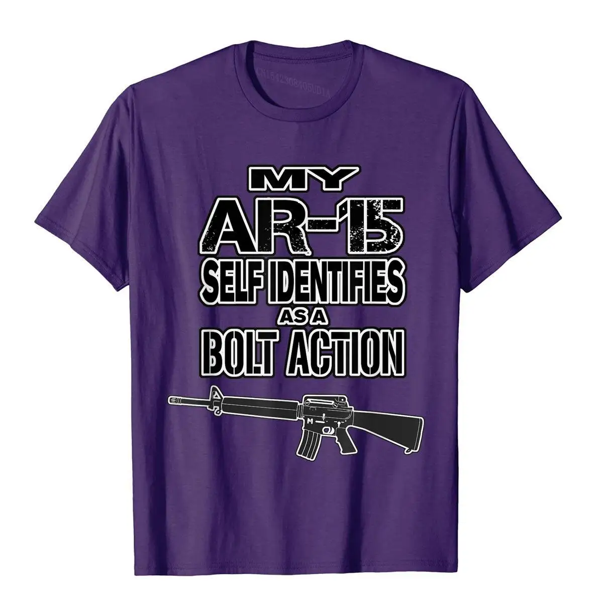 Pro Gun Shirt My AR-15 Self Identifies As A Bolt Action T-Shirt FamilyClassic Tops Shirts Funny Cotton Young Top T-Shirts