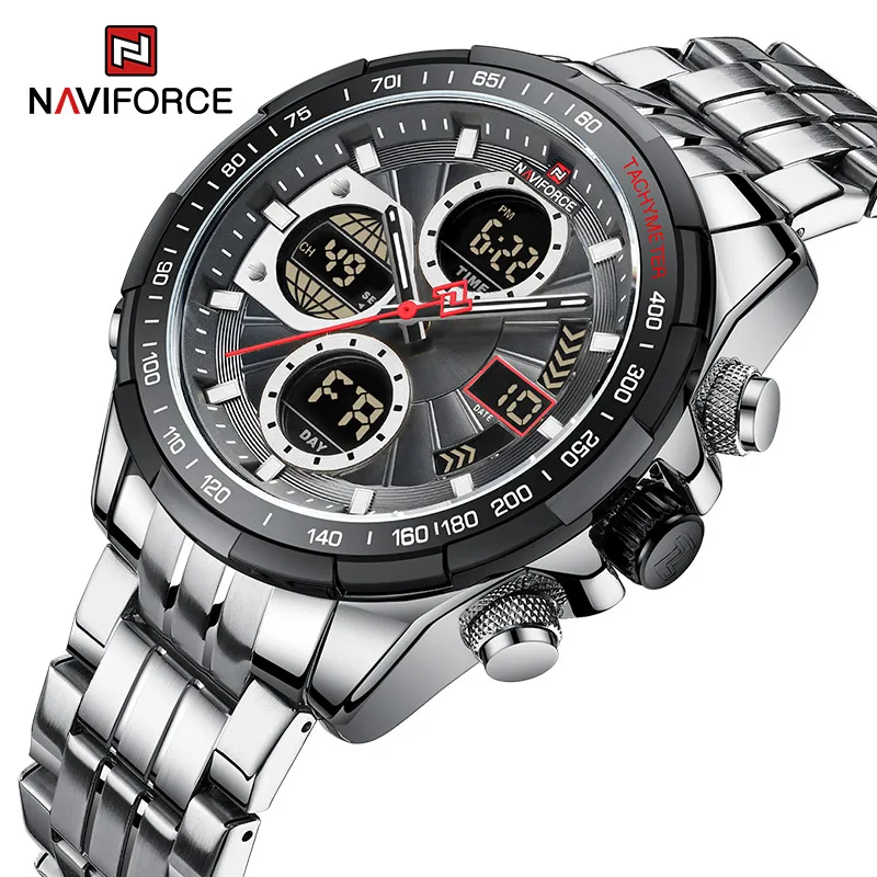 

NAVIFORCE 2022 New Mens Analog Digital Chronograph Watches Military Sports Waterproof Wristwatch Quartz Clock Relogio Masculino