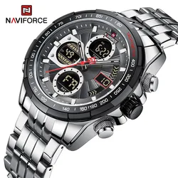 NAVIFORCE 2022 New Mens Analog Digital Chronograph Watches Military Sports Waterproof Wristwatch Quartz Clock Relogio Masculino