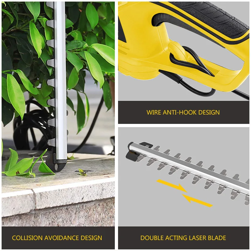 Aparador de plantas elétrico portátil hteg61, máquina de poda de jardinagem com 220v, 700w