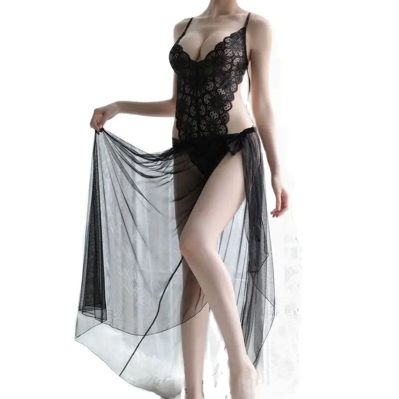 

New sexy underwear sexy pajamas three-point one-piece clothes tulle skirt perspective temptation passion nightclub suit