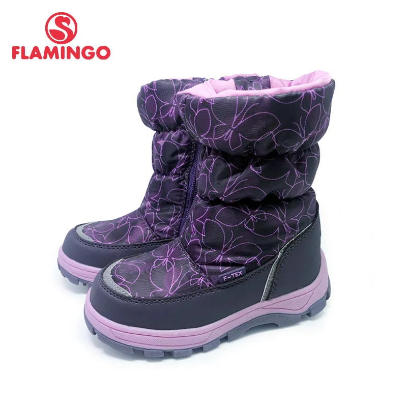 FLAMINGO Winter Wool Keep Warm Shoes Anti-slip Children High Quality Snow Boots for Girl Size 27-32 Free Shipping 202M-G5-2018