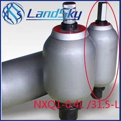 Good Quality Hydraulic Accumulator Horizontal Nitrogen Bladder NXQA-0.4/20-L-Y Volume 0.4L Pressure 200bar