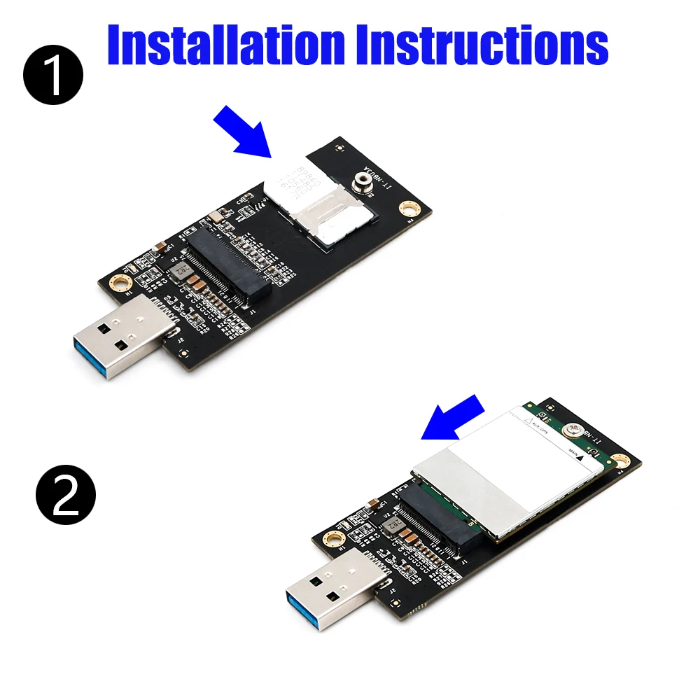 M2 USB Adapter M.2 NGFF DW5811E DW5821E T77W968 DW5816E  ME936 EM7455 L860-GL L860 USB 3.0 Kibővítés rty számára 3G / 4G LTE Modul