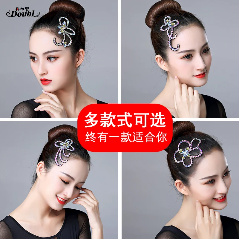 Wholesale Lady Dance Headwear Female Modern HeadgearHeadpiece Latin Match rhinestone Accessory Ballroom stage compertation show