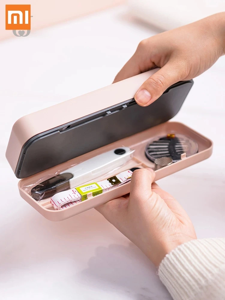 Jordan & judy caixa de costura doméstica conjunto kit de costura multifuncional portátil para a mão estofando costura acessórios