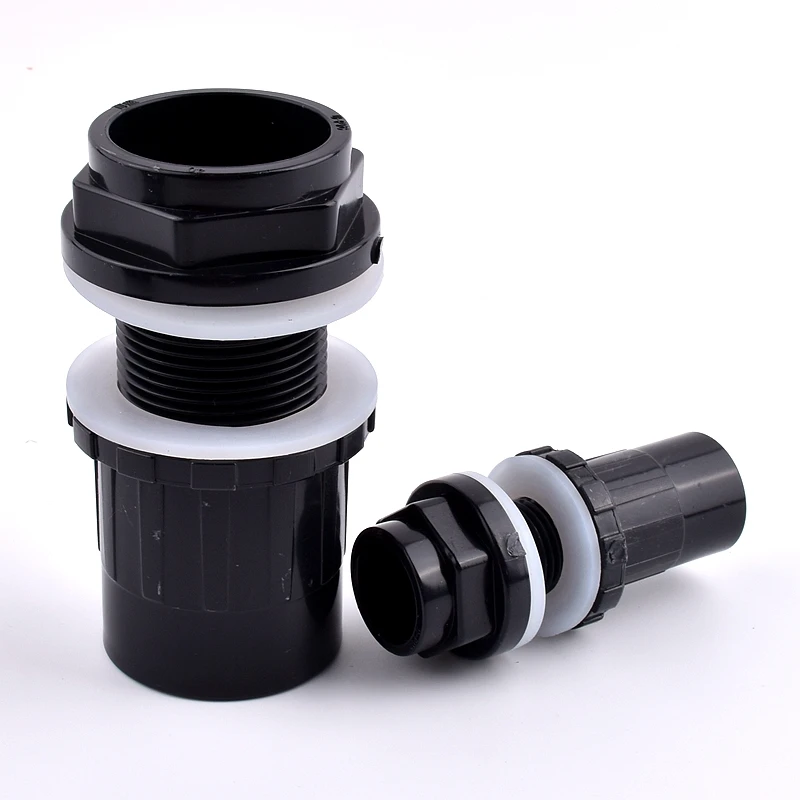 I.D 20~50mm Aquarium Fish Tank Joint Home Garden DIY Overflow Thread Water Tank Tube Connector PVC Pipe Watering Fittings